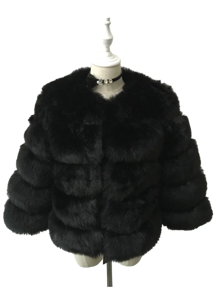 Faux Fur Bubble Coat