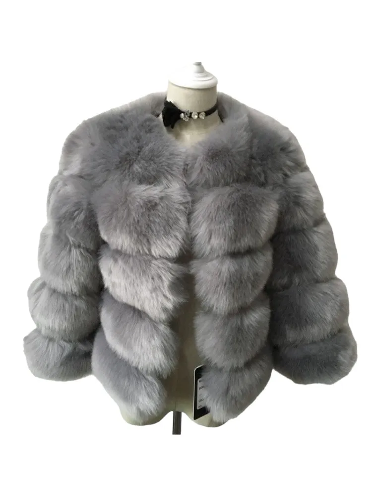 Faux Fur Bubble Coat