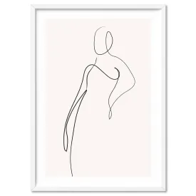 Female Pose Line Art I - Art Print