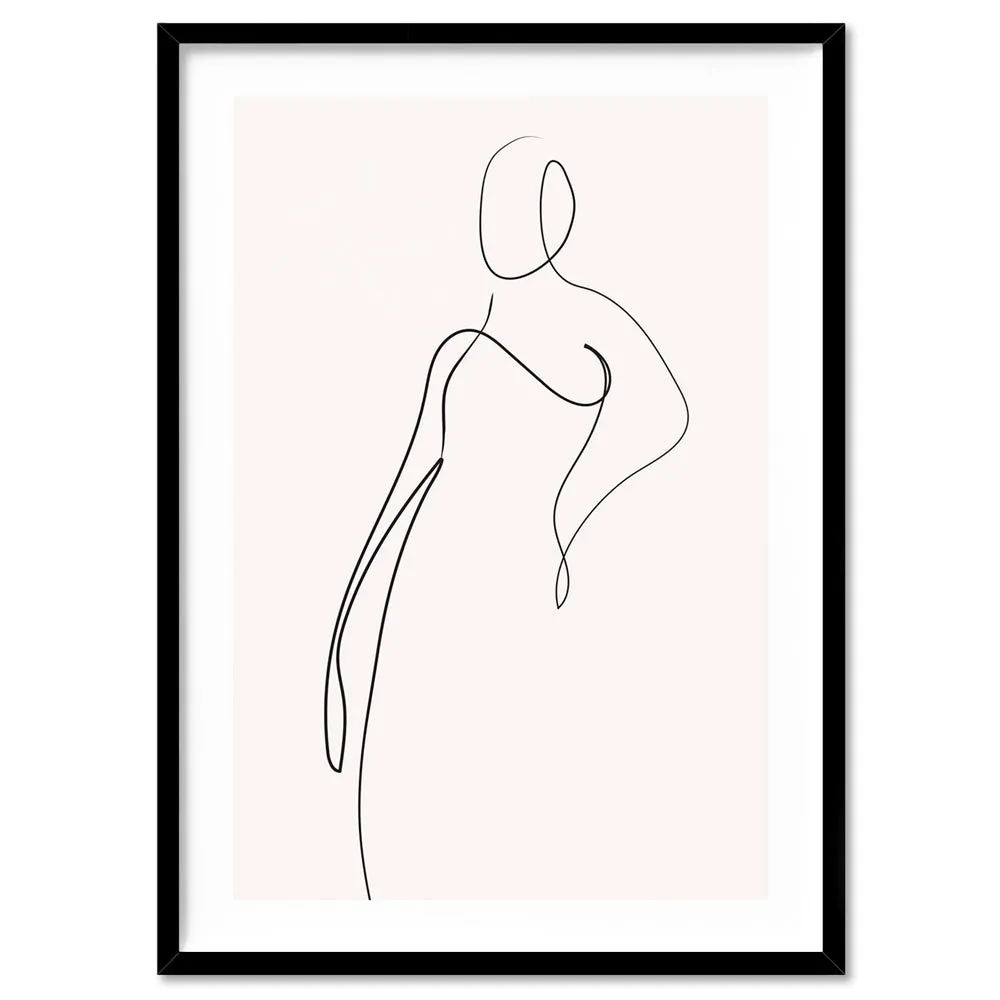 Female Pose Line Art I - Art Print