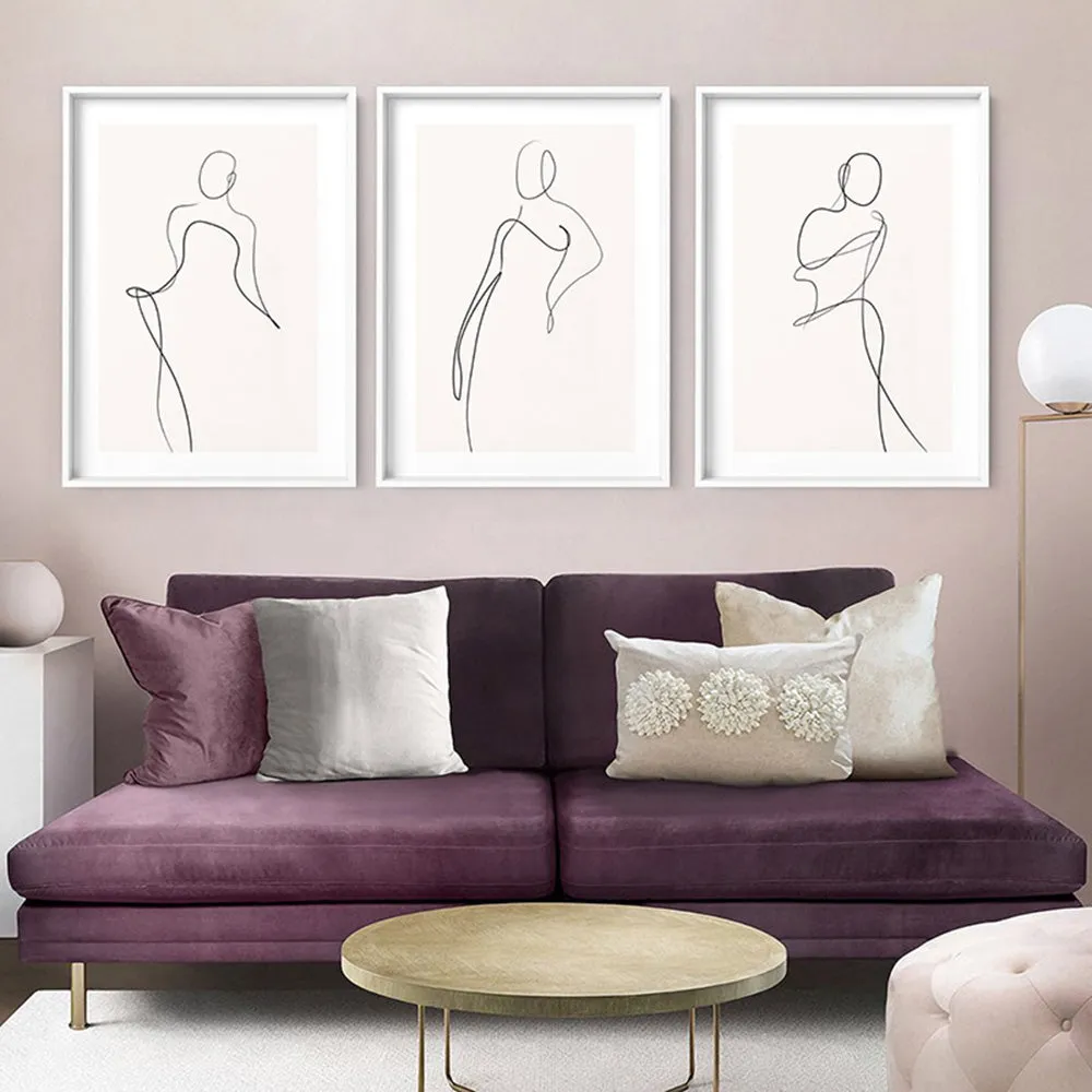 Female Pose Line Art I - Art Print