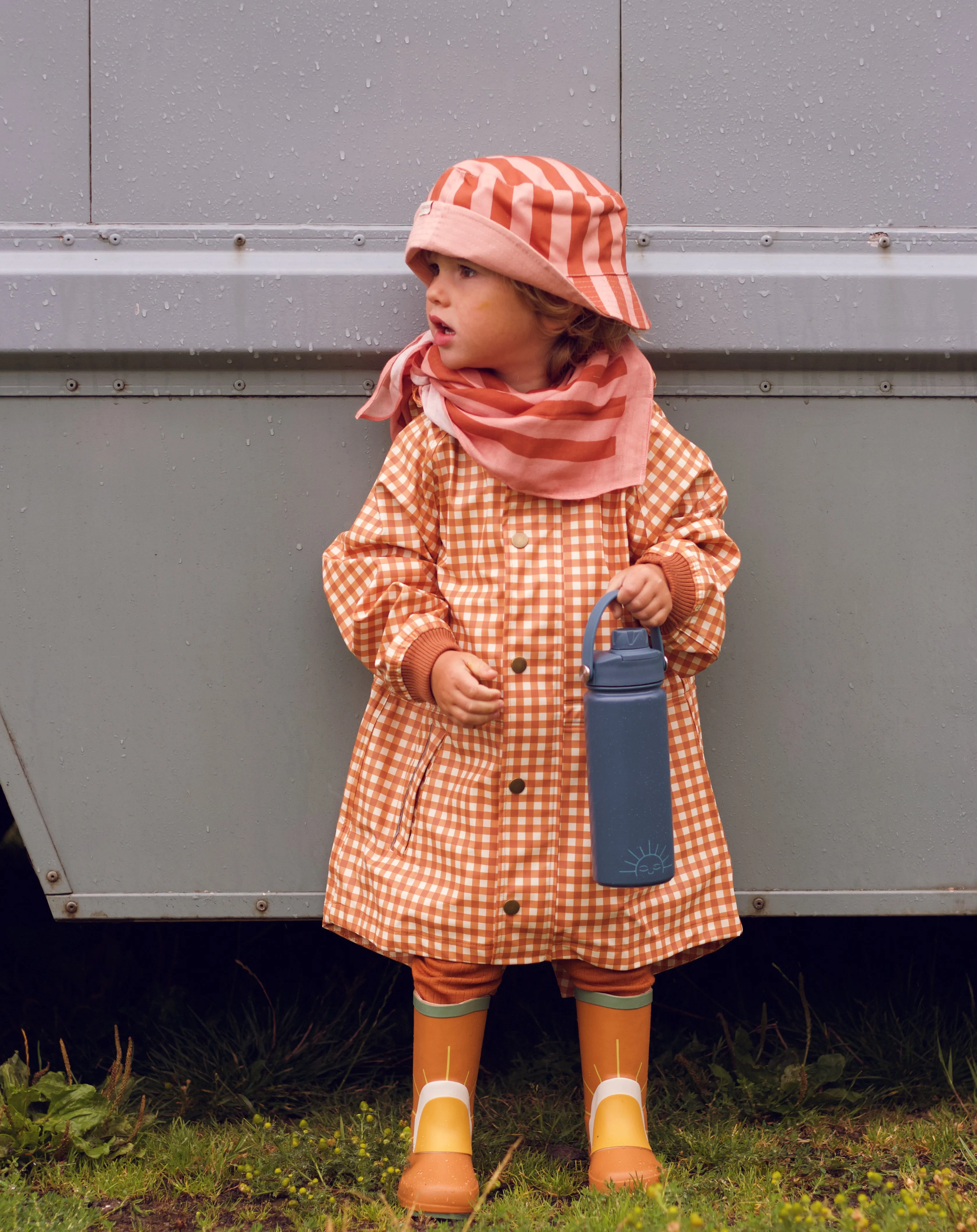 Fishtail Raincoat - Sienna Gingham