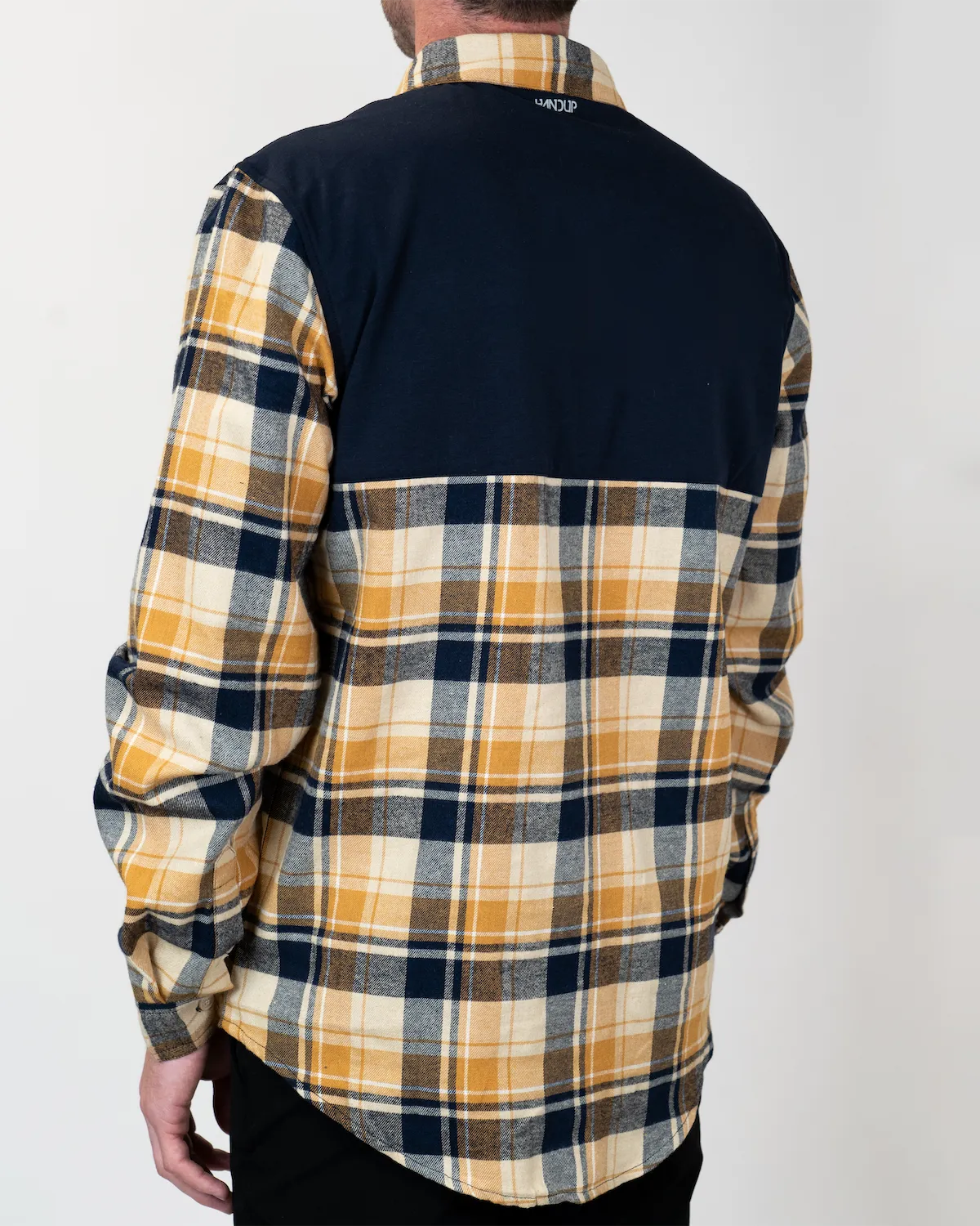 FlexTop Flannel - Gold & Navy