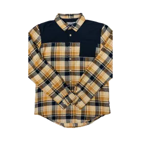 FlexTop Flannel - Gold & Navy