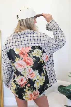 Floral Back Flannel #6