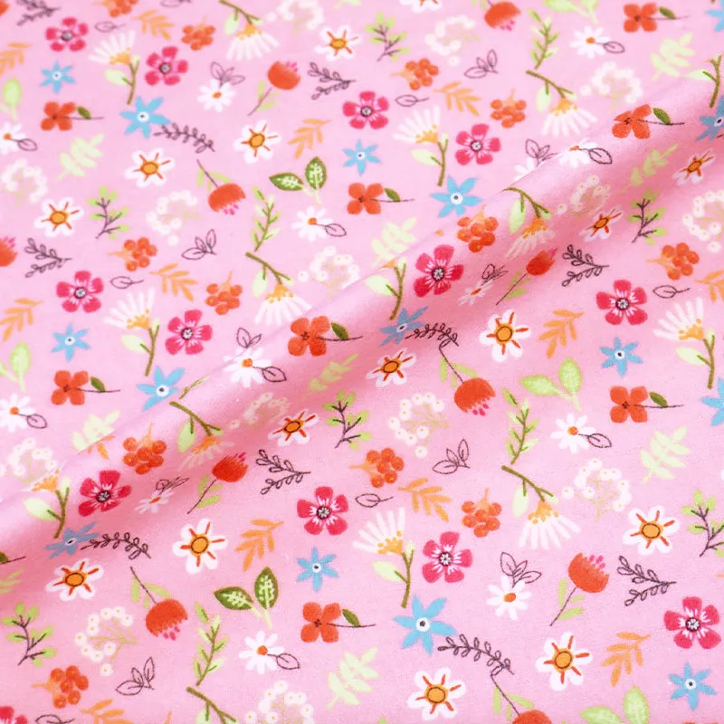 Floral Brushed Cotton - Pink - Meadow Dance