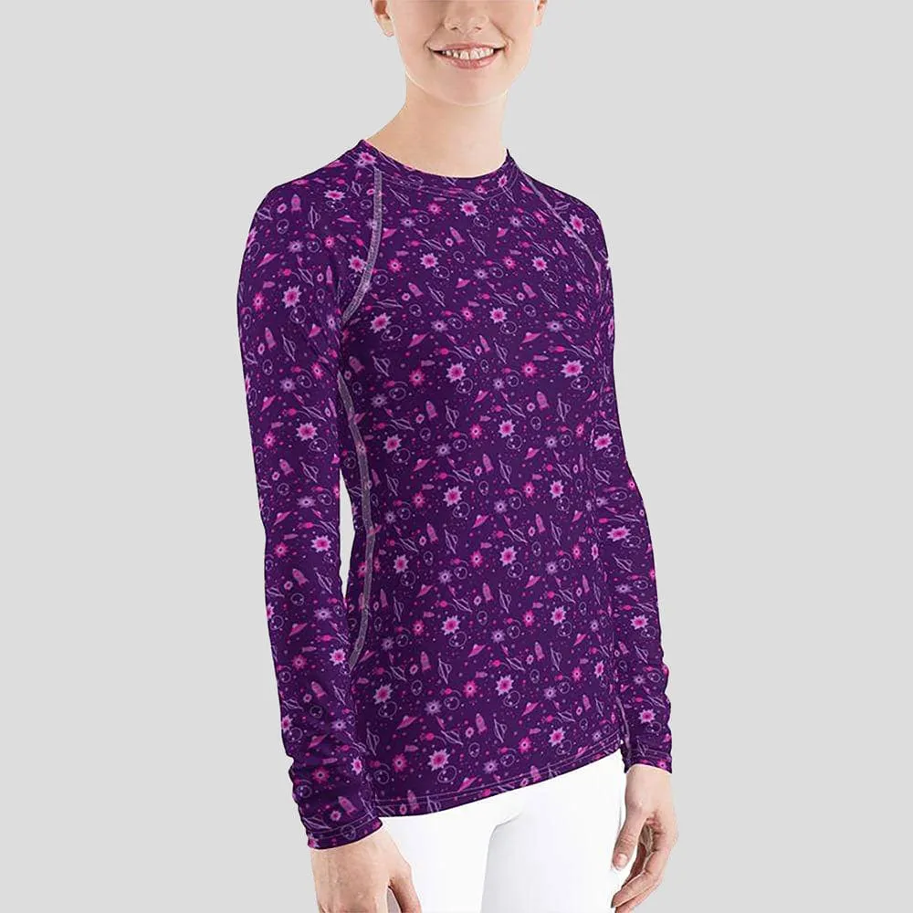 Floral Galactic Rash Guard Top (POD)