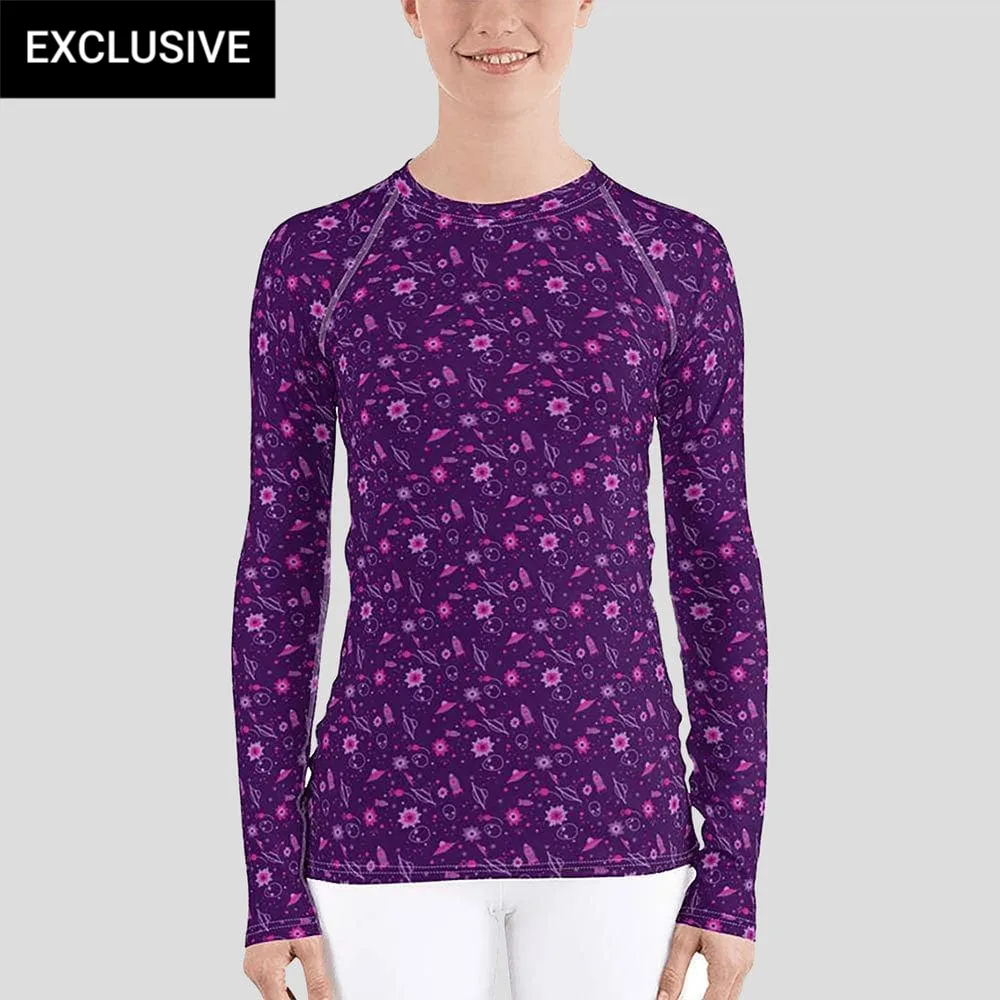 Floral Galactic Rash Guard Top (POD)