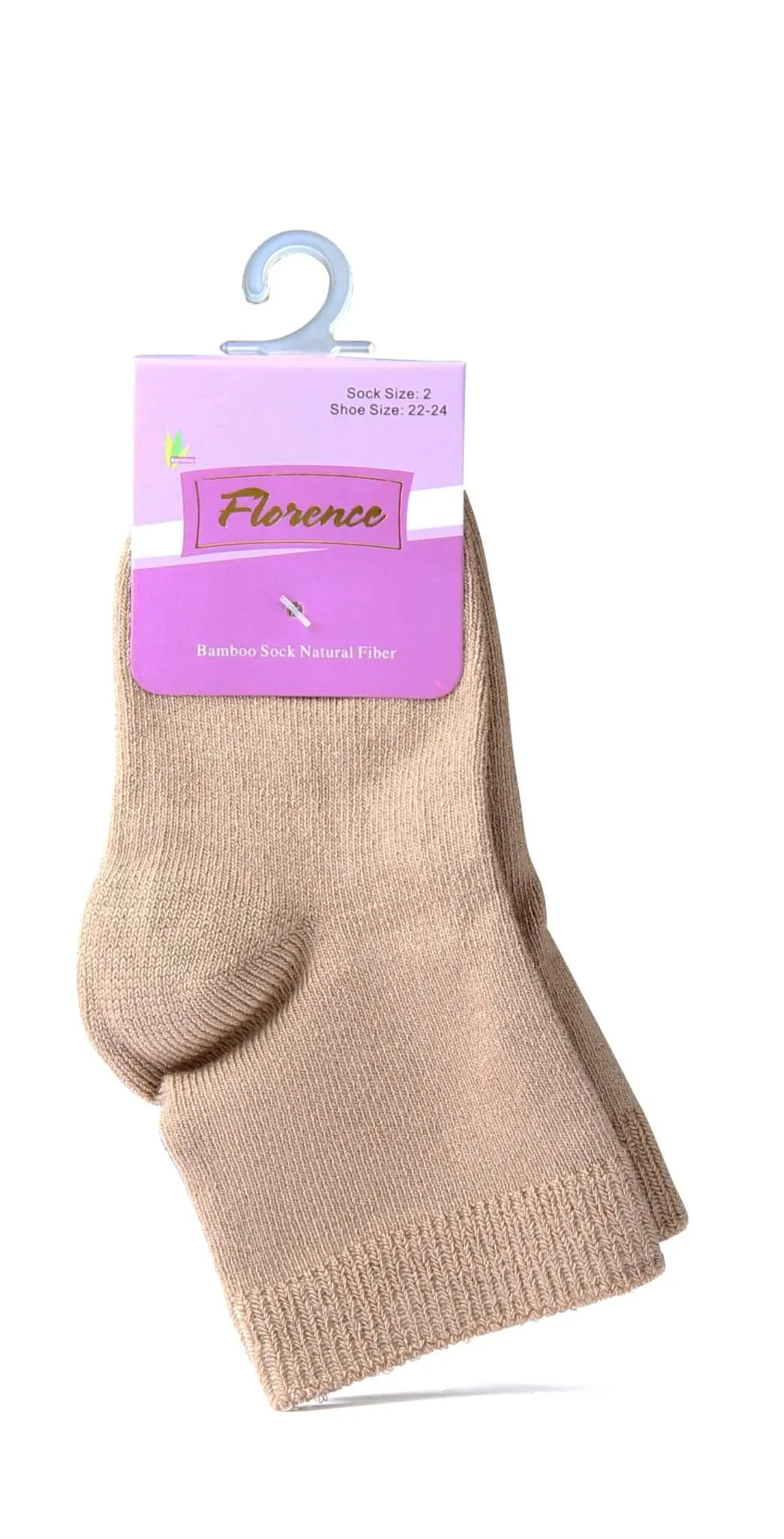 Florence Natural Fiber Bamboo Sock For Shoe Sizes: 28-30. Style: 179