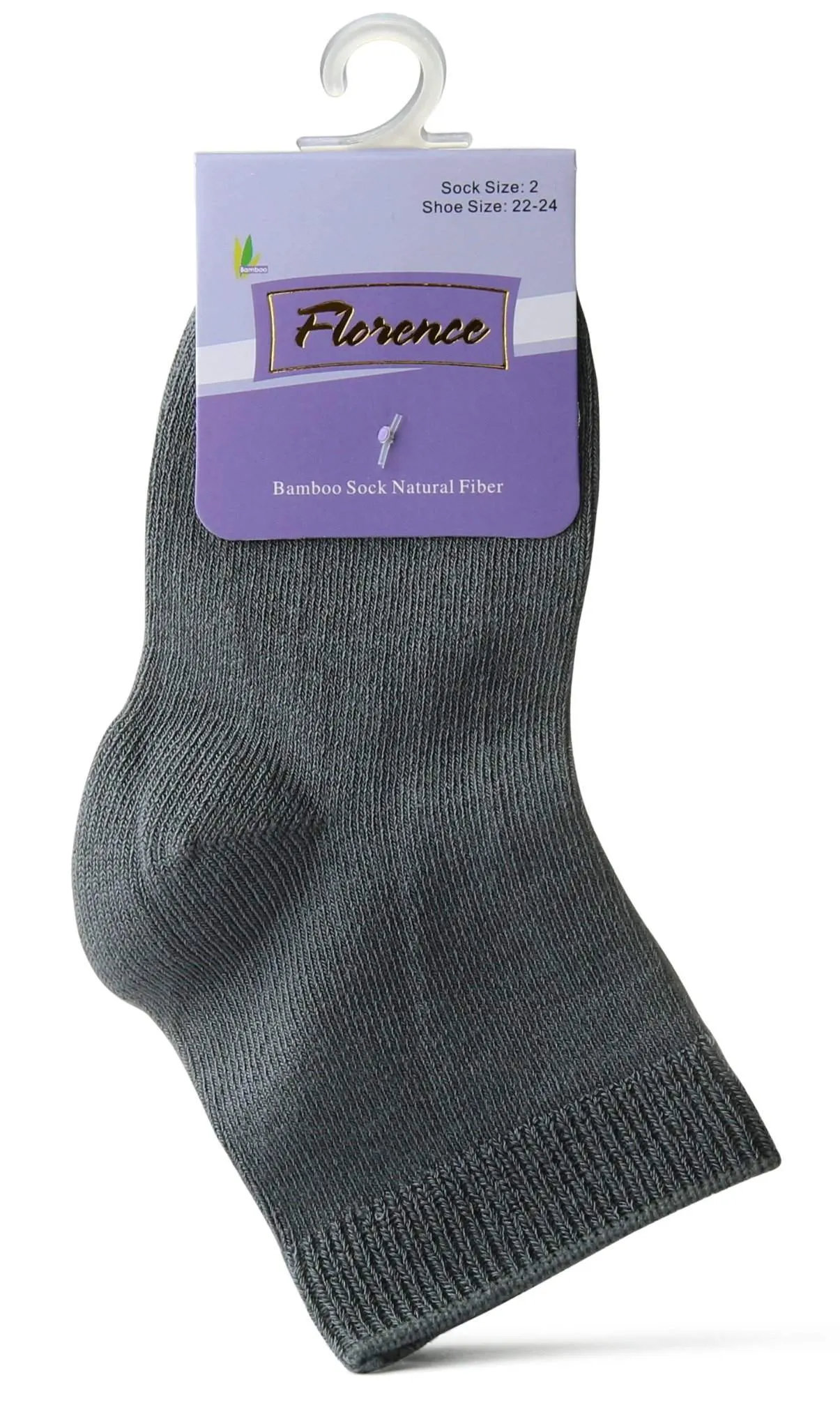 Florence Natural Fiber Bamboo Sock For Shoe Sizes: 28-30. Style: 179