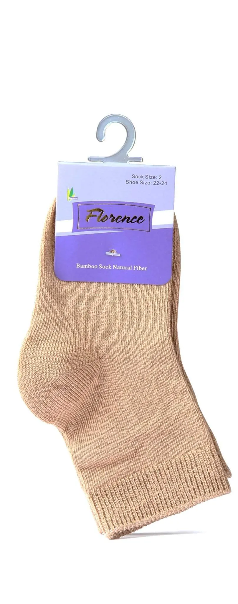 Florence Natural Fiber Bamboo Sock For Shoe Sizes: 28-30. Style: 179