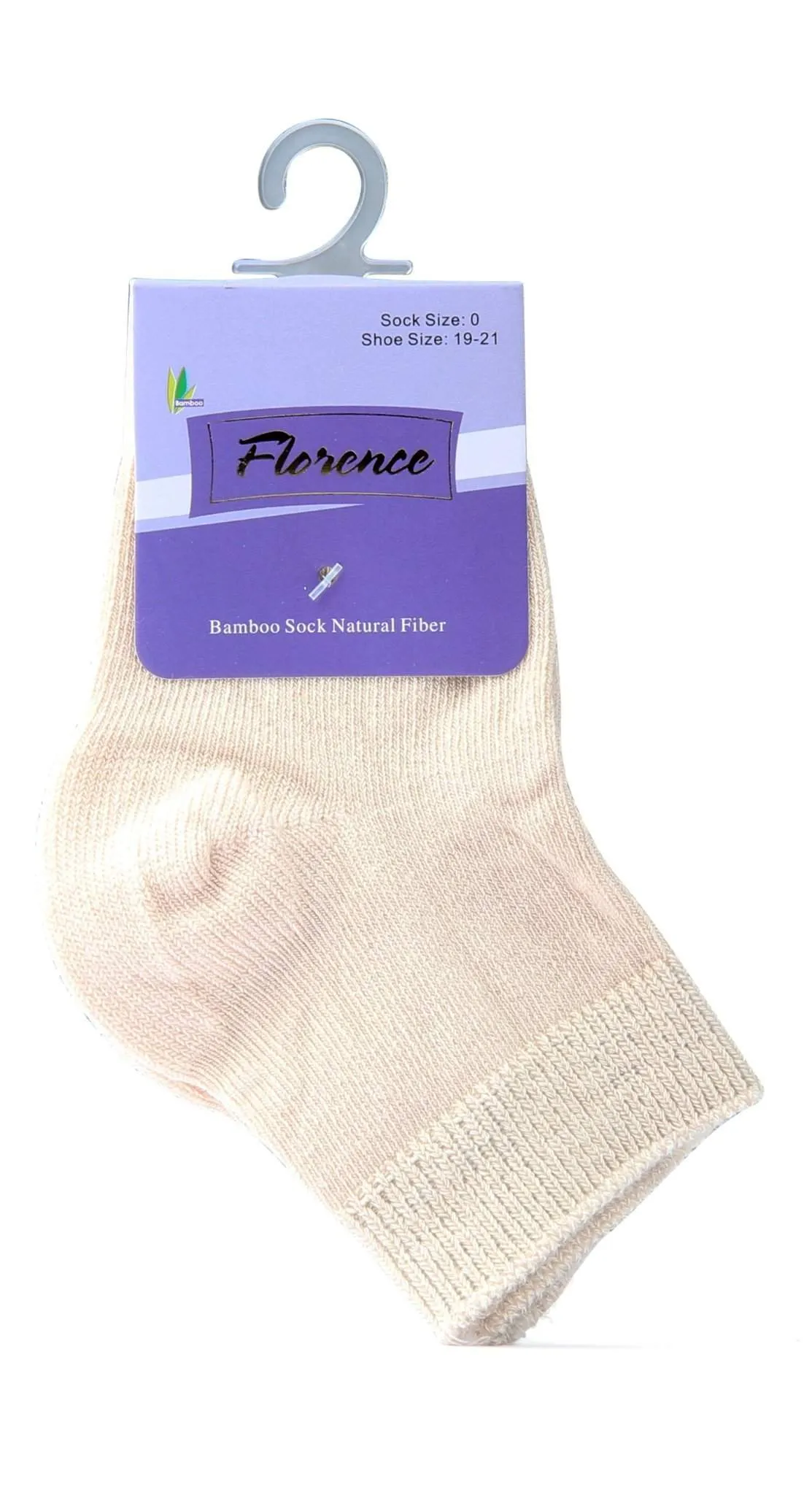 Florence Natural Fiber Bamboo Sock For Shoe Sizes: 28-30. Style: 179