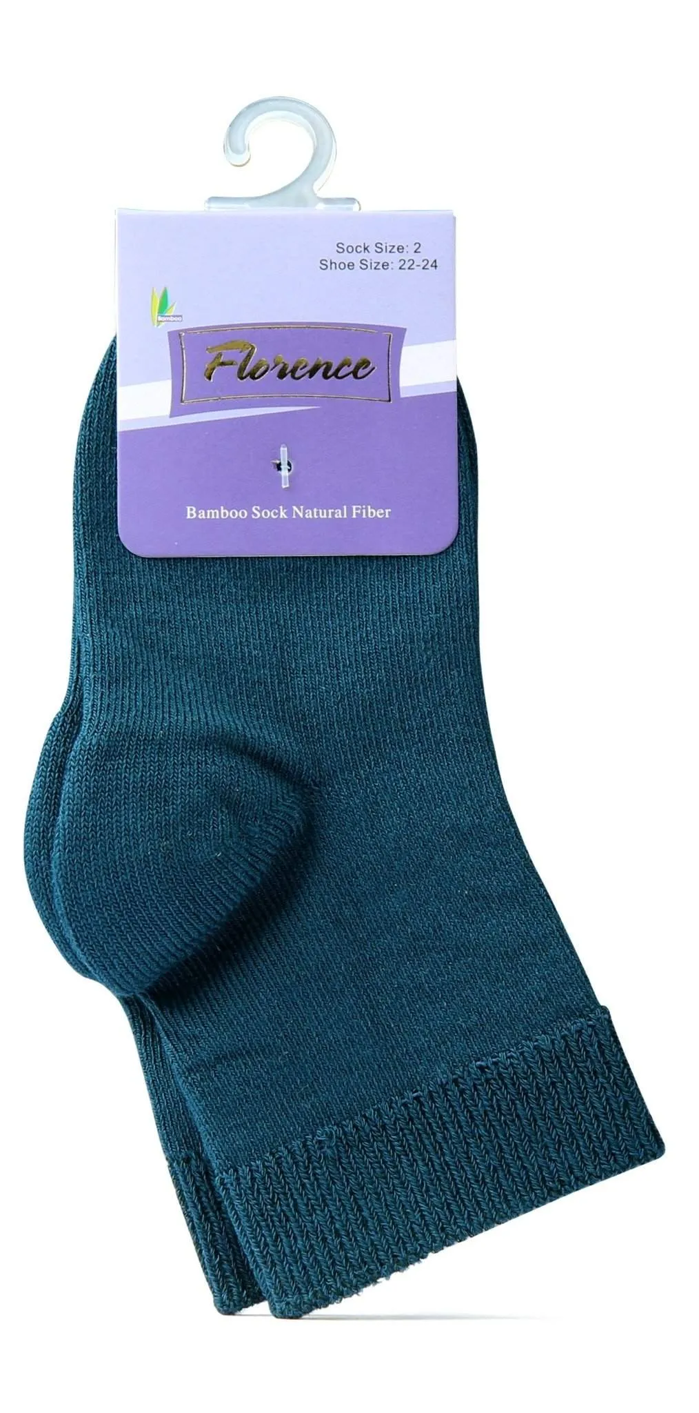 Florence Natural Fiber Bamboo Sock For Shoe Sizes: 28-30. Style: 179