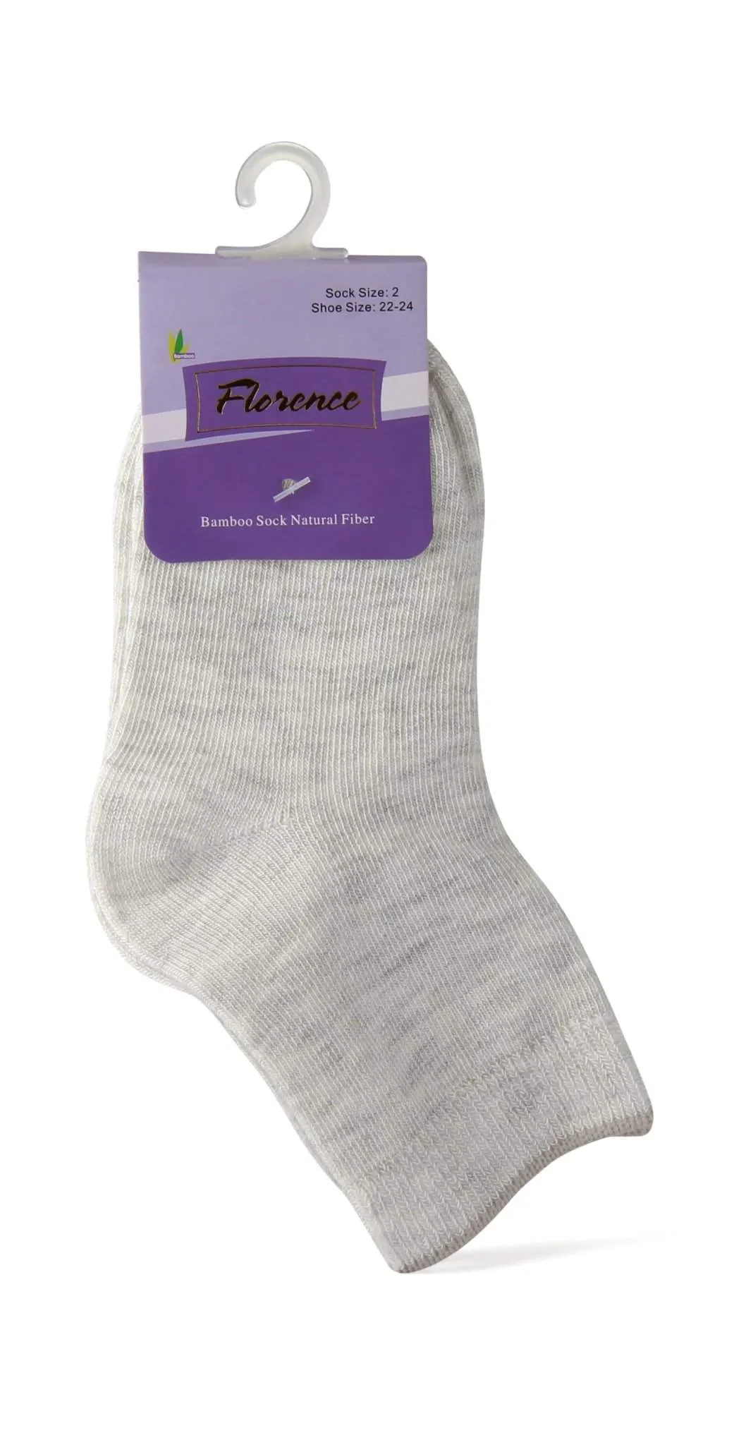 Florence Natural Fiber Bamboo Sock For Shoe Sizes: 28-30. Style: 179