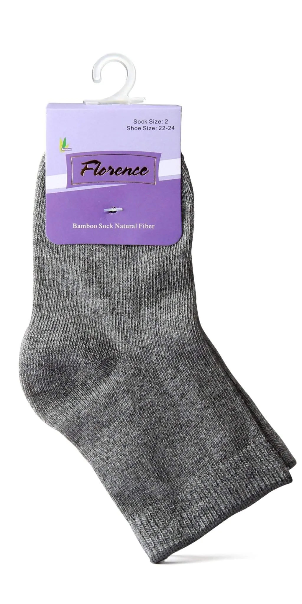 Florence Natural Fiber Bamboo Sock For Shoe Sizes: 28-30. Style: 179