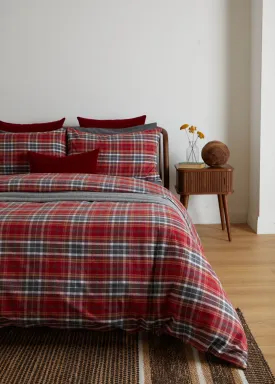 Foxford Tartan Flannel Duvet Set