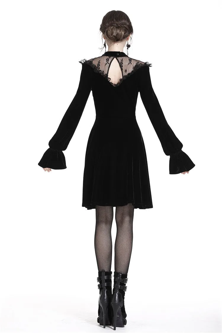 Gothic cross lacey velvet dress DW245