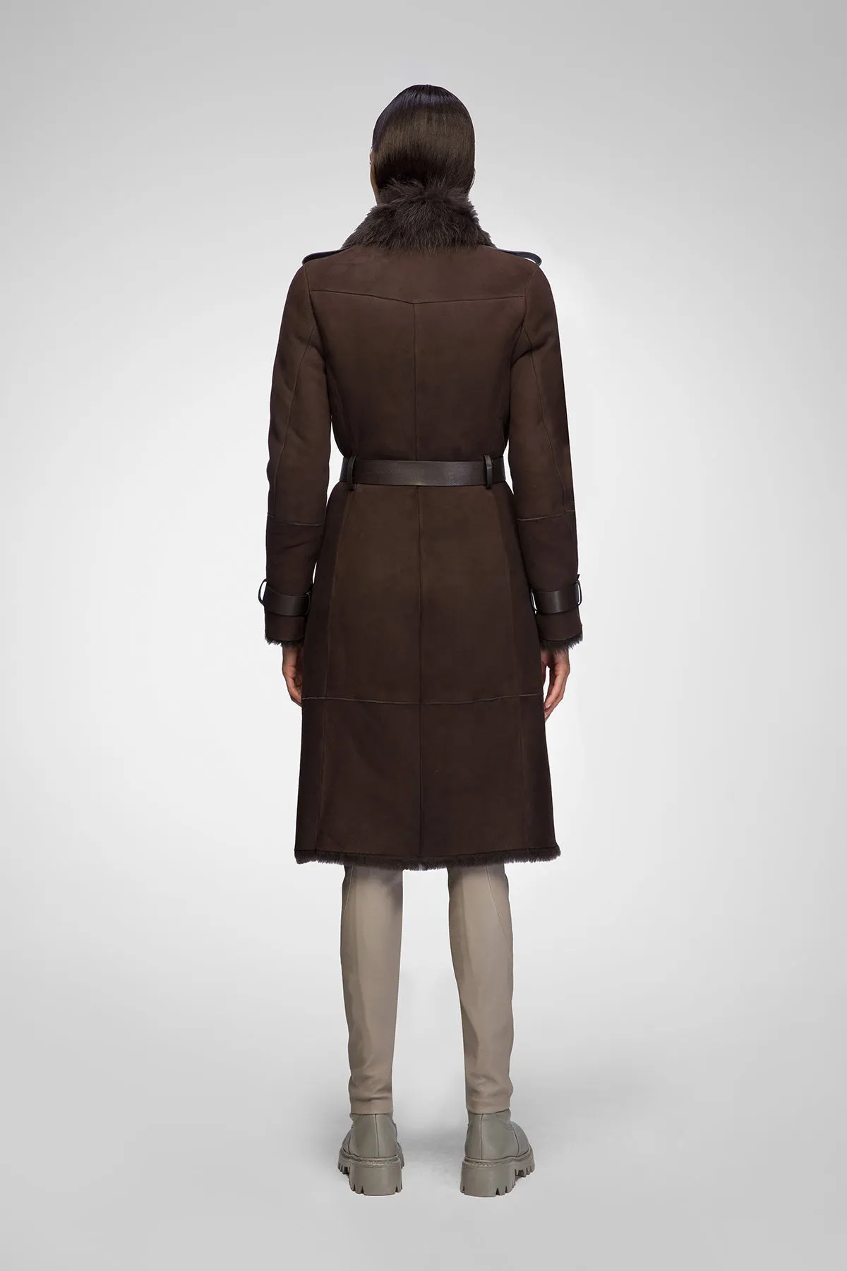 Harmony - Brown Shearling Coat