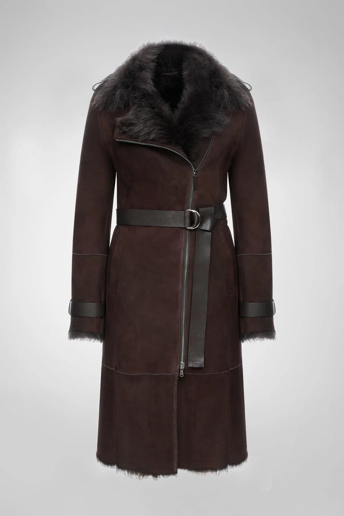 Harmony - Brown Shearling Coat