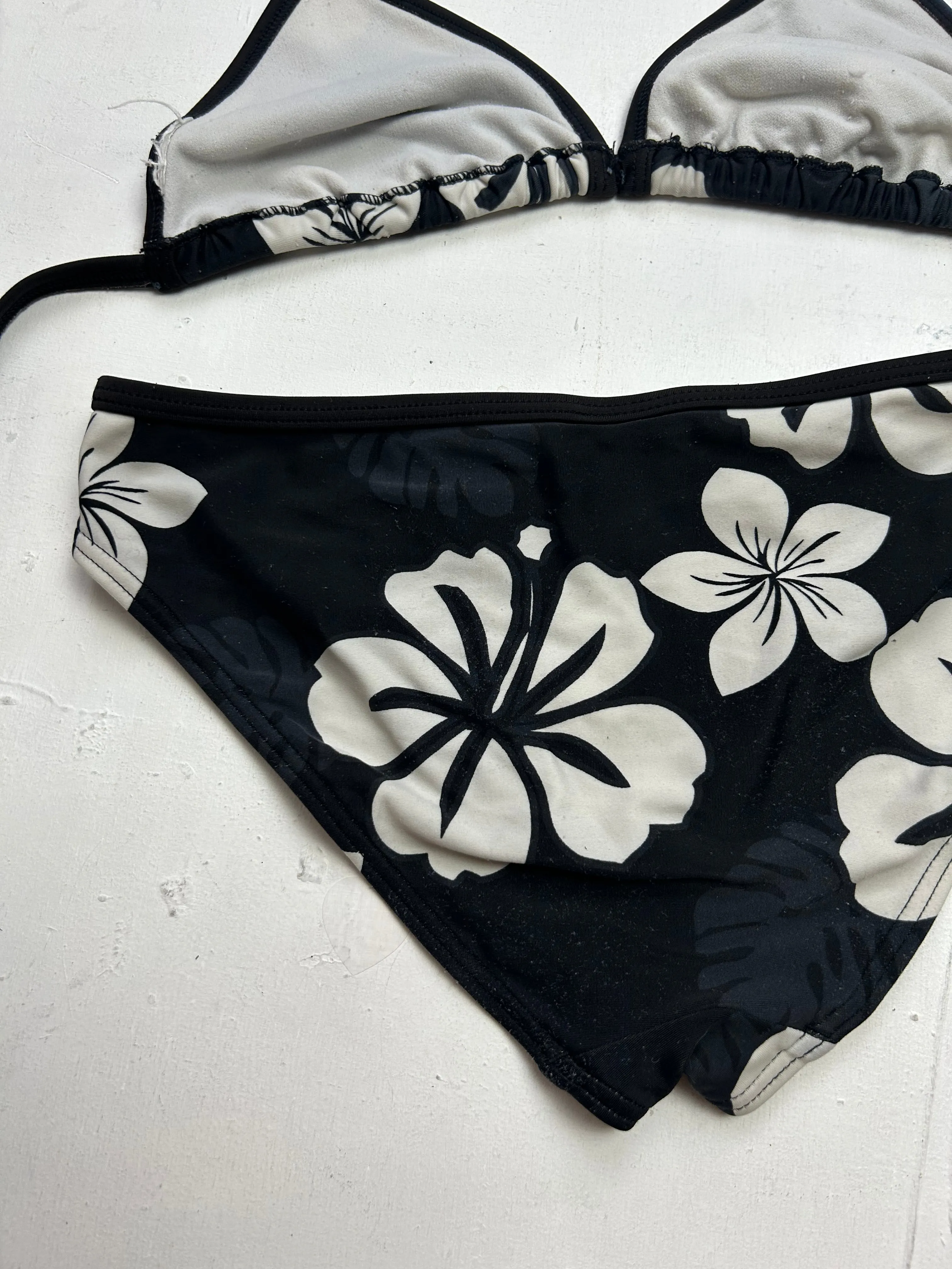 Hibiscus Hawaii print adjustable bikini set (S)