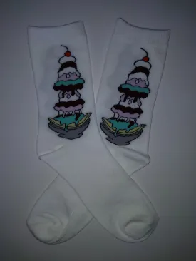 Ice Cream Sundae Crew Socks