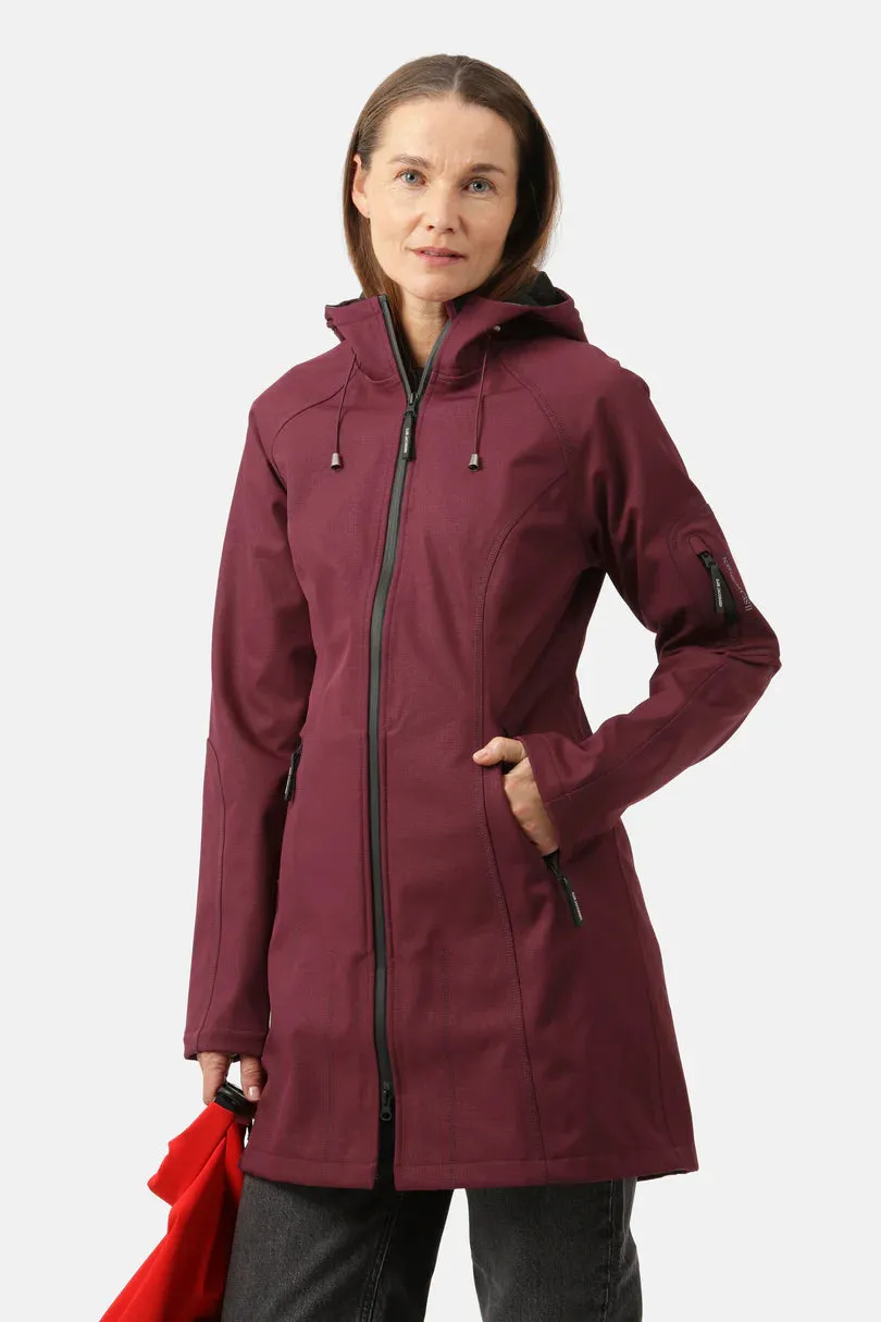 Ilse Jacobsen Rain 37 Raincoat in Maroon Banner