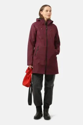 Ilse Jacobsen Rain 37 Raincoat in Maroon Banner