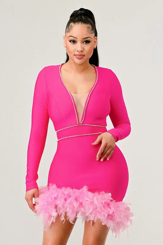 It's My World- All Pink Dress with Ruffles