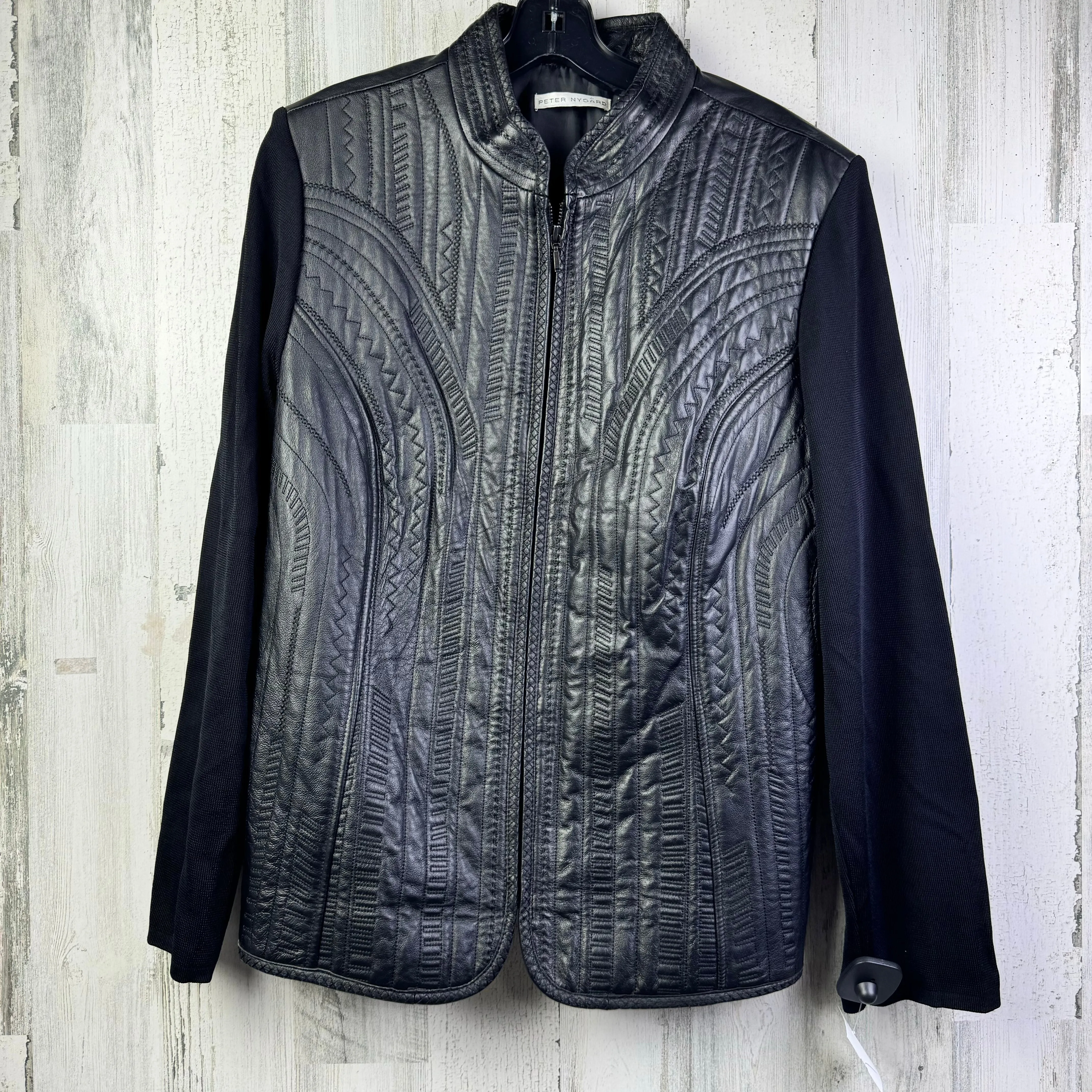 Jacket Leather By Peter Nygard In Black, Size: Xl