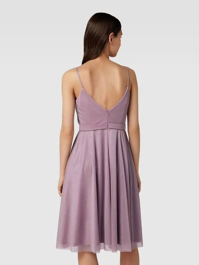 Jake*s Cocktail Fancy Yarn Cocktail Dress, Lilac