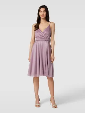 Jake*s Cocktail Fancy Yarn Cocktail Dress, Lilac