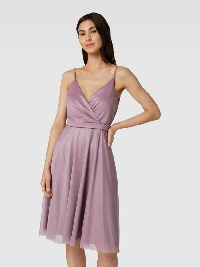 Jake*s Cocktail Fancy Yarn Cocktail Dress, Lilac