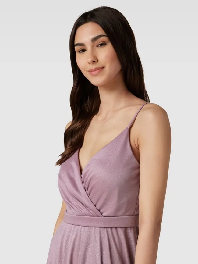 Jake*s Cocktail Fancy Yarn Cocktail Dress, Lilac