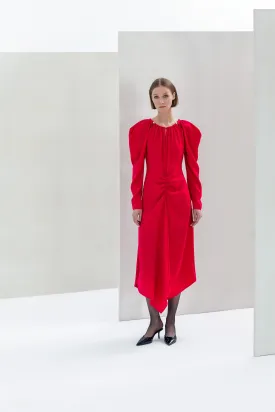 Kameya Red Long Sleeve Dress