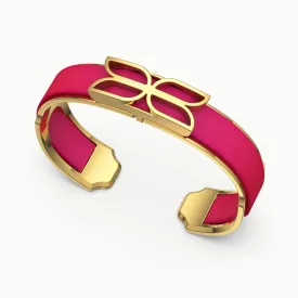 Kawung Silk Cuff - Dragonfruit Pink