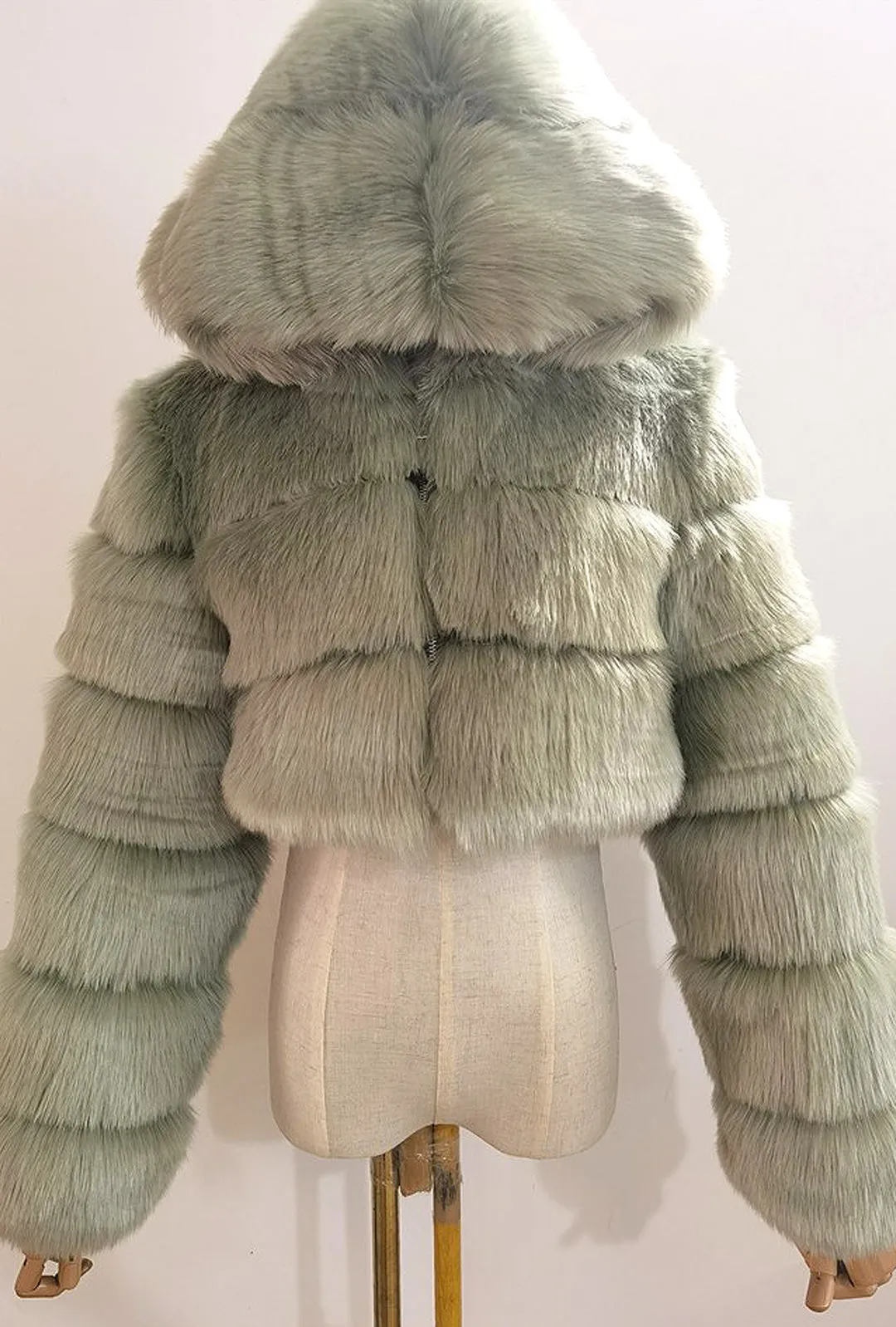 KAYLI - BELERO HOODED FUR JACKET