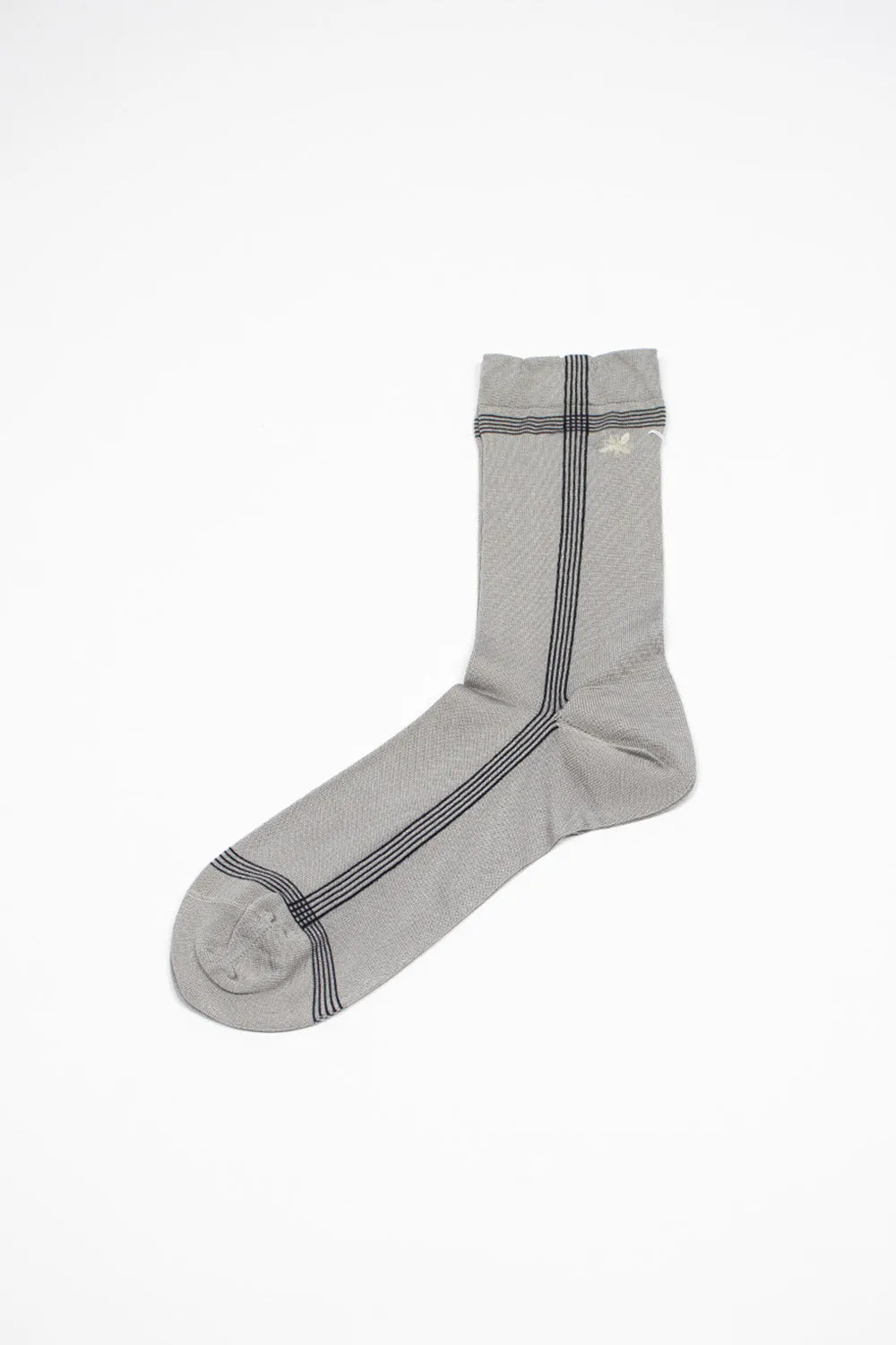 KT-142LS Side Line Silk Socks Light Grey