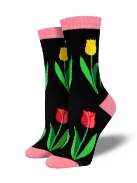 Ladies Bamboo Spring Tulips Socks