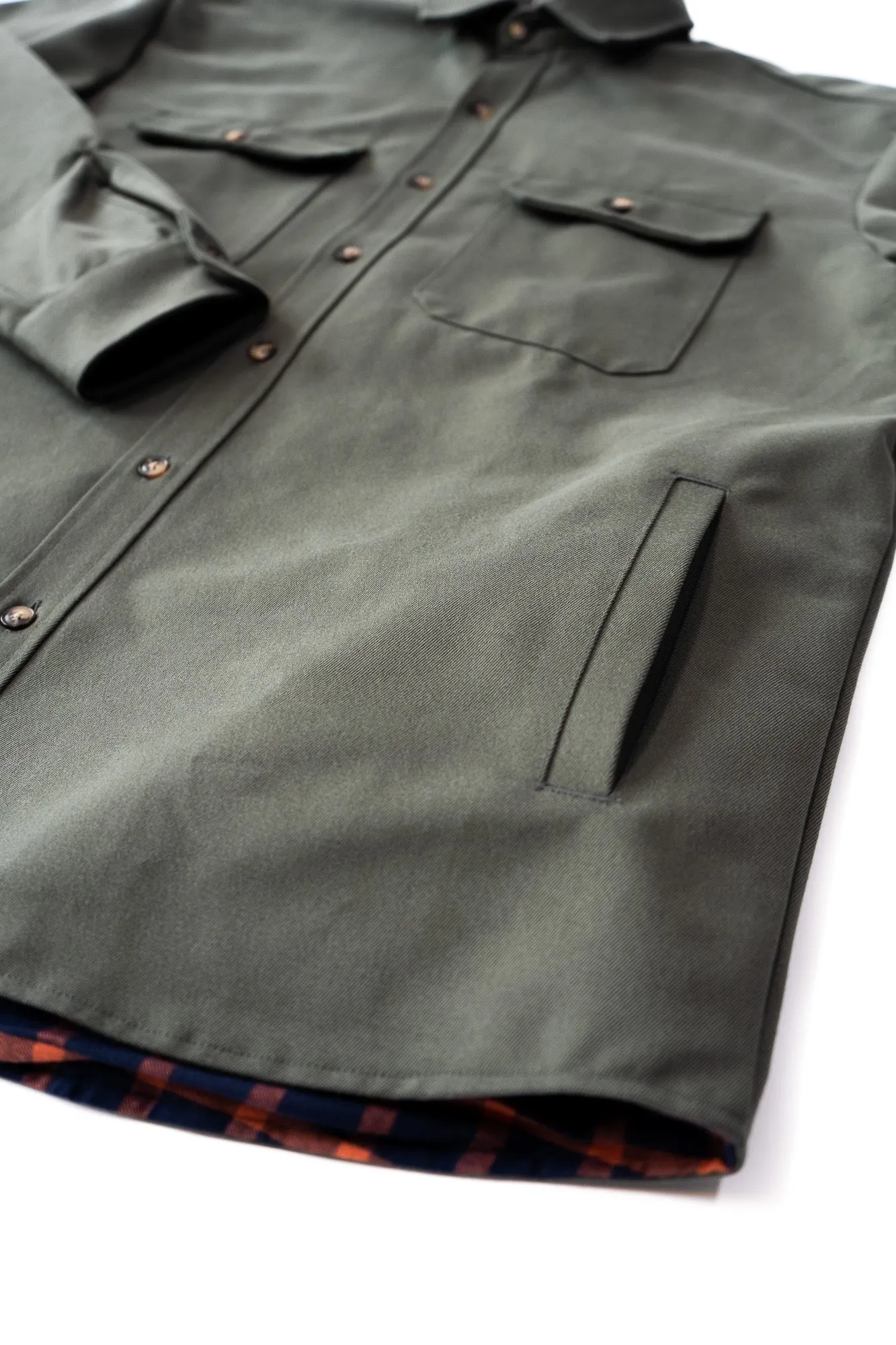 Lined Yukon Flannel Shirt Jacket, Olive