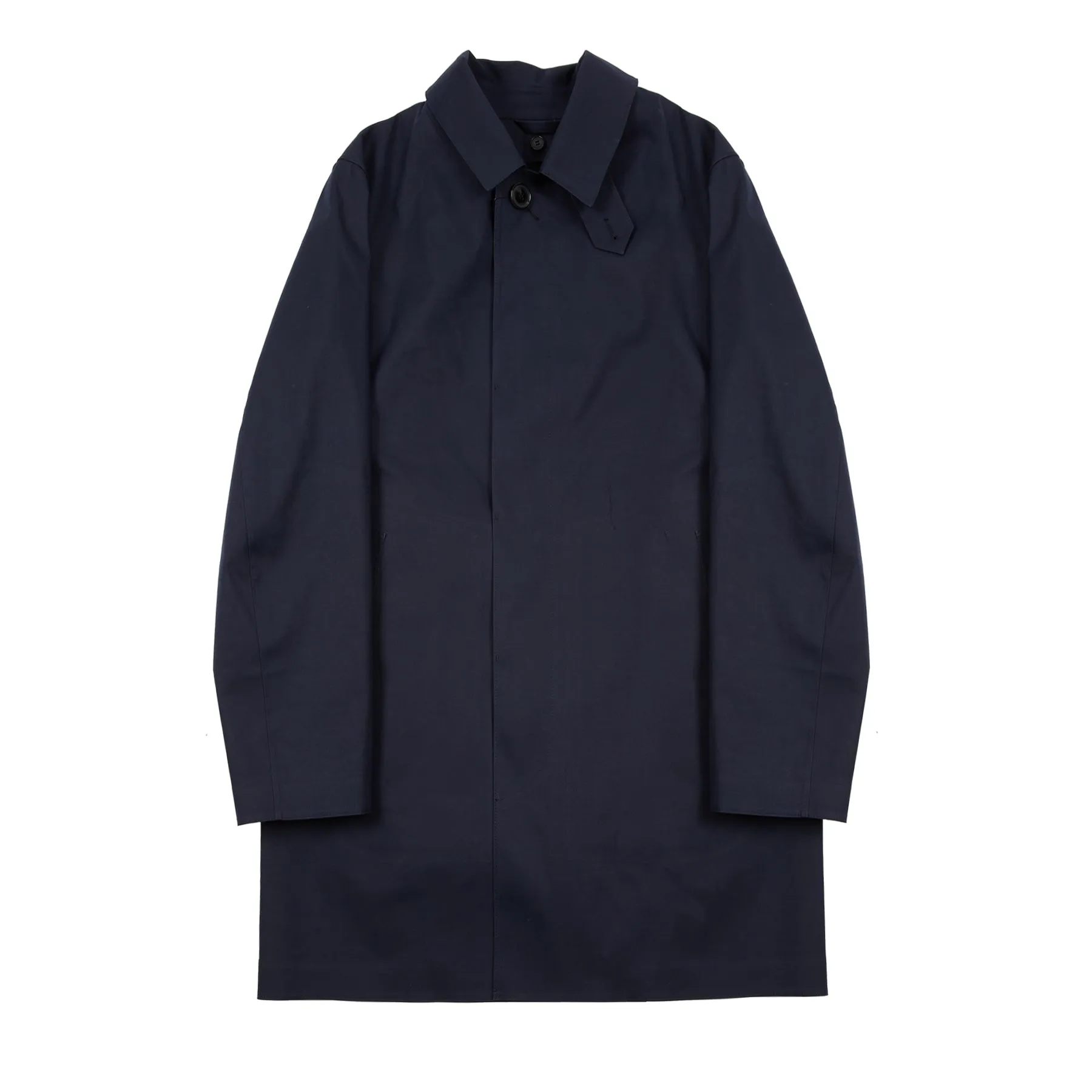 Mackintosh Dunoon Bonded Cotton Raincoat with Wool Liner in Navy