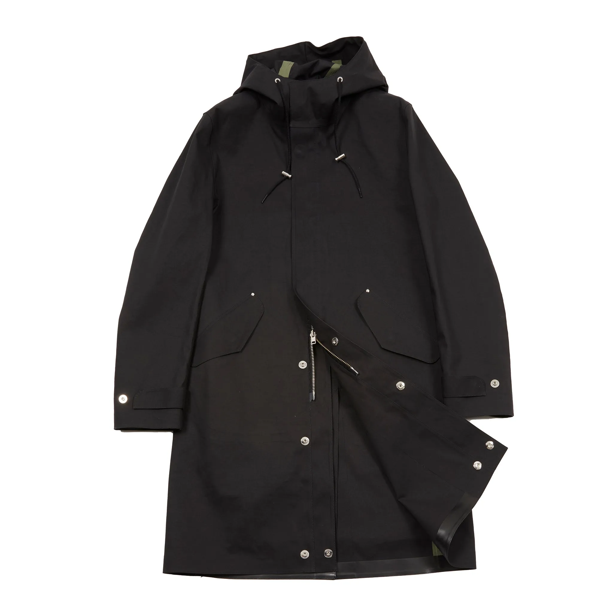 Mackintosh Granish Bonded Cotton Hooded Parka in Black