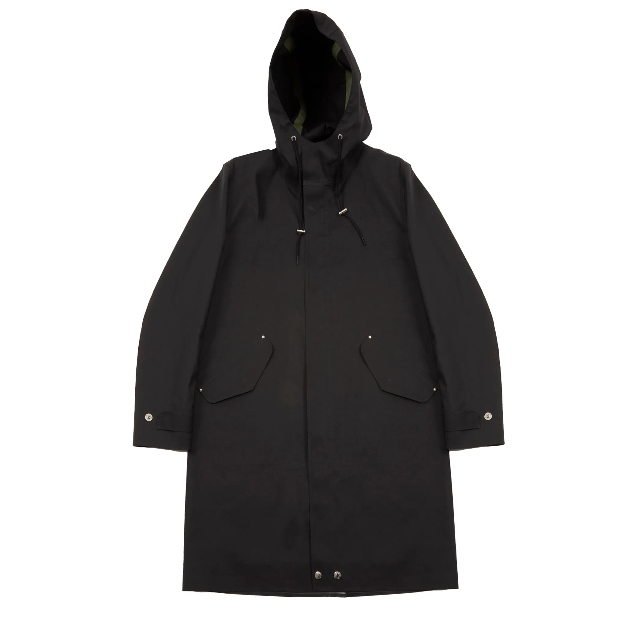 Mackintosh Granish Bonded Cotton Hooded Parka in Black