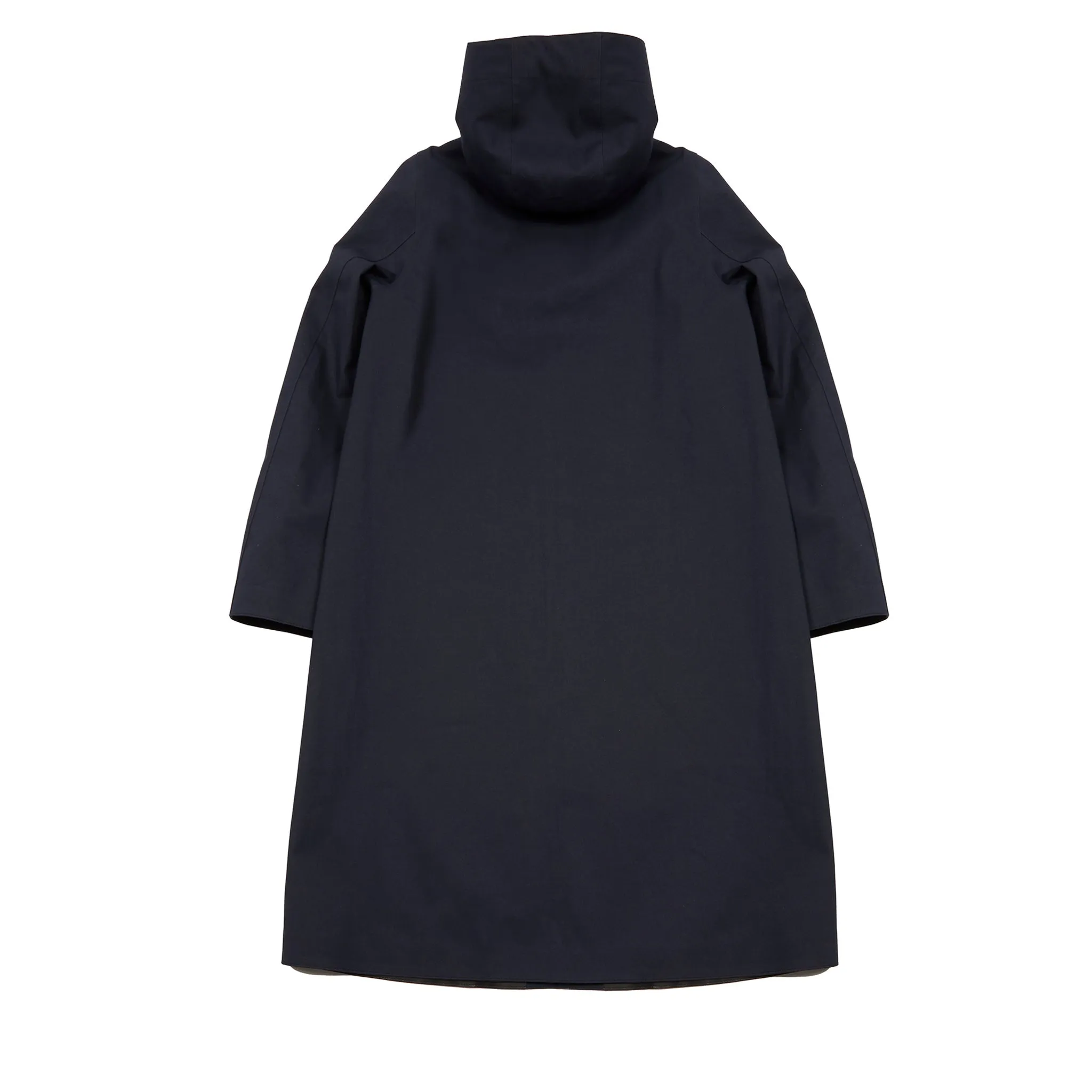 Mackintosh Women's Watten Bonded Cotton Hooded Raincoat in Navy