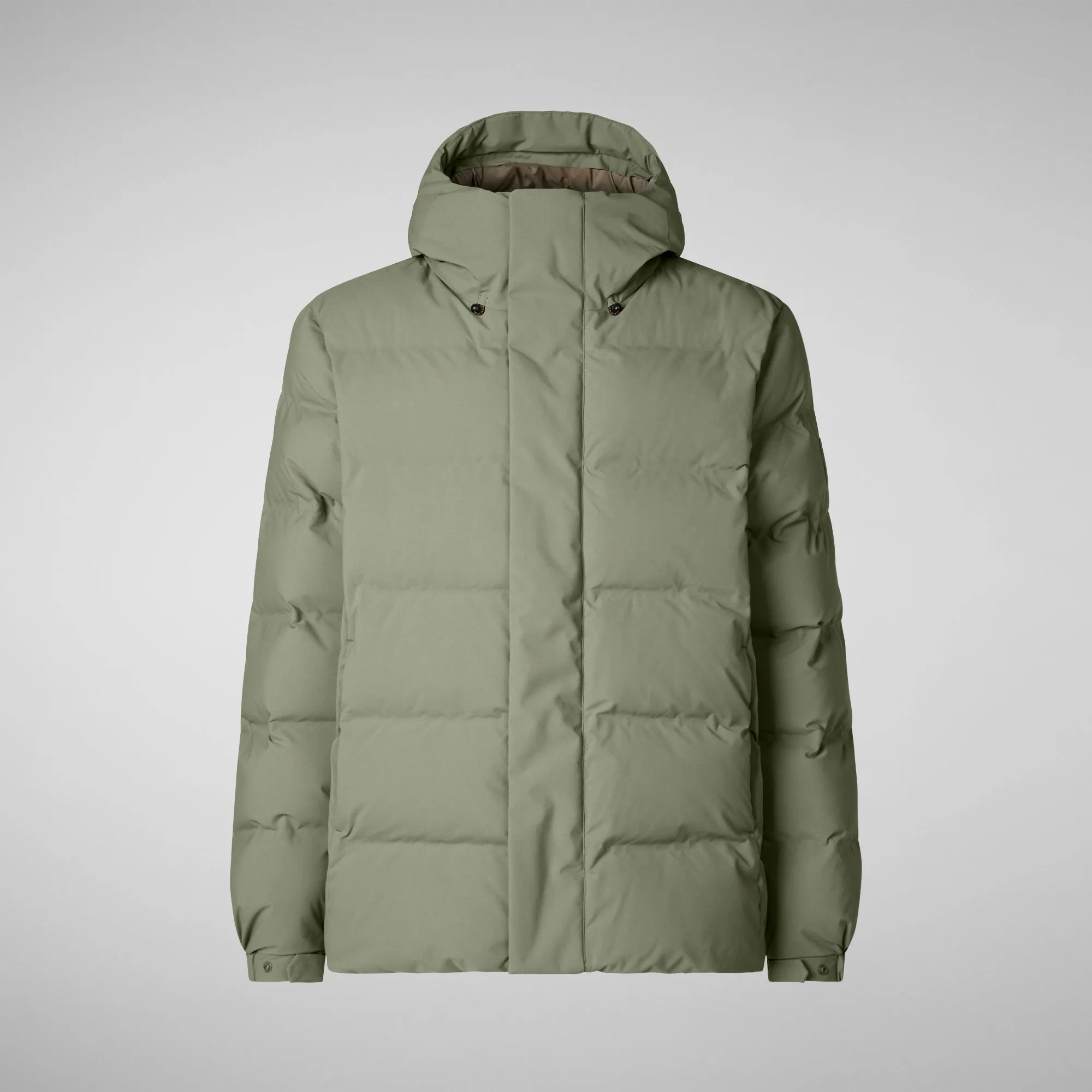 Man's hooded parka Leland in swamp green