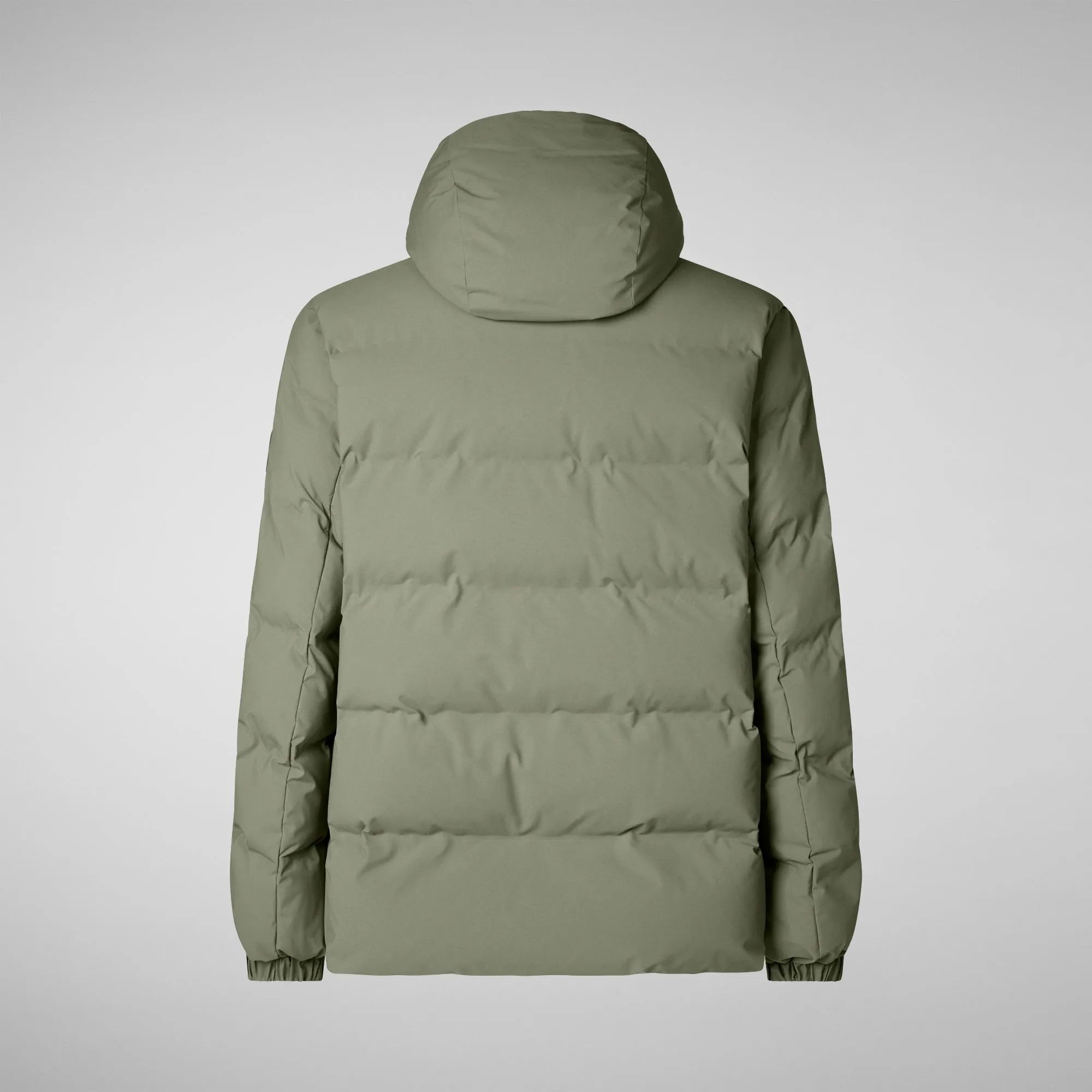 Man's hooded parka Leland in swamp green