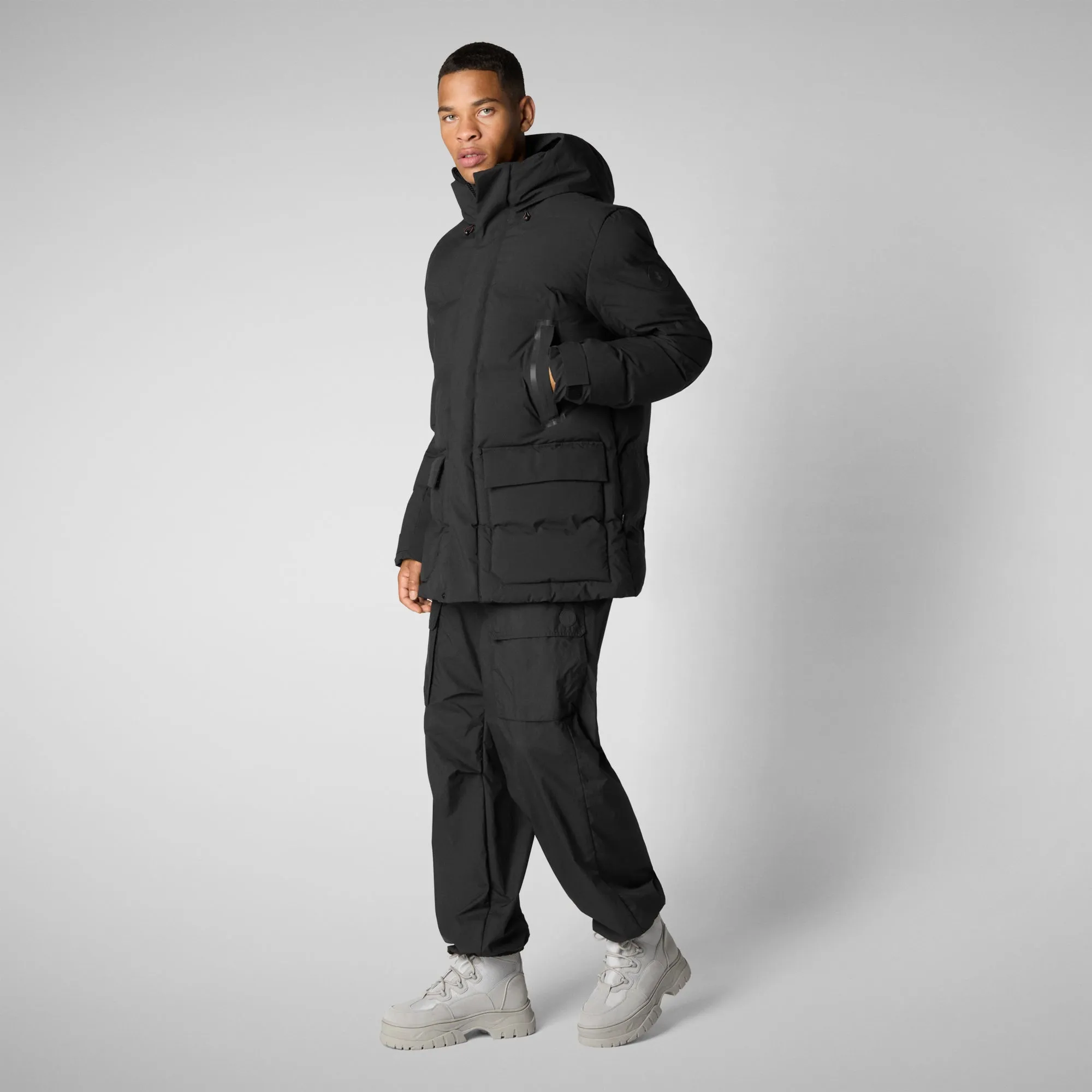 Man's hooded parka Quinlan in black