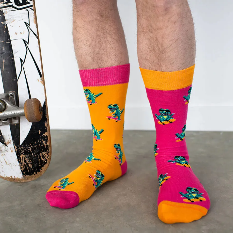 Men's Dinos on Skateboards Socks