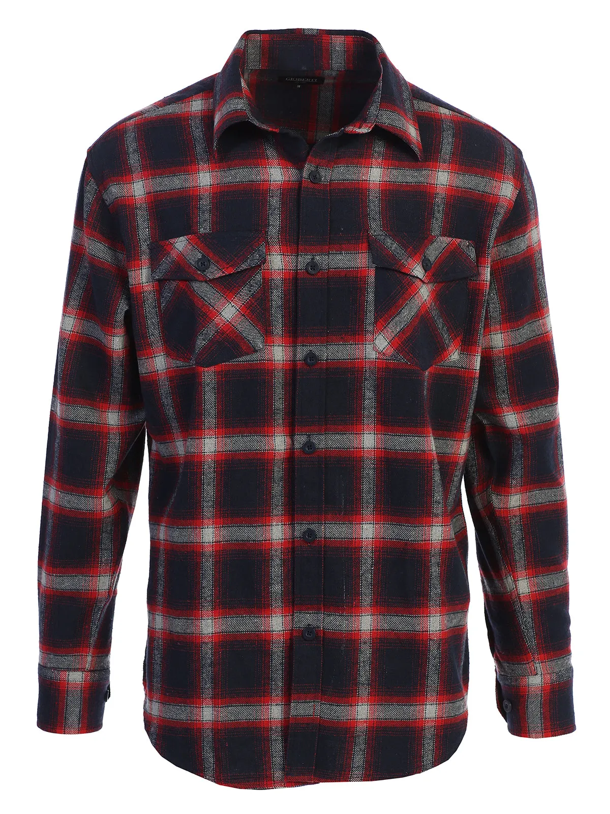 Men's Plaid Flannel Shirt, Size L