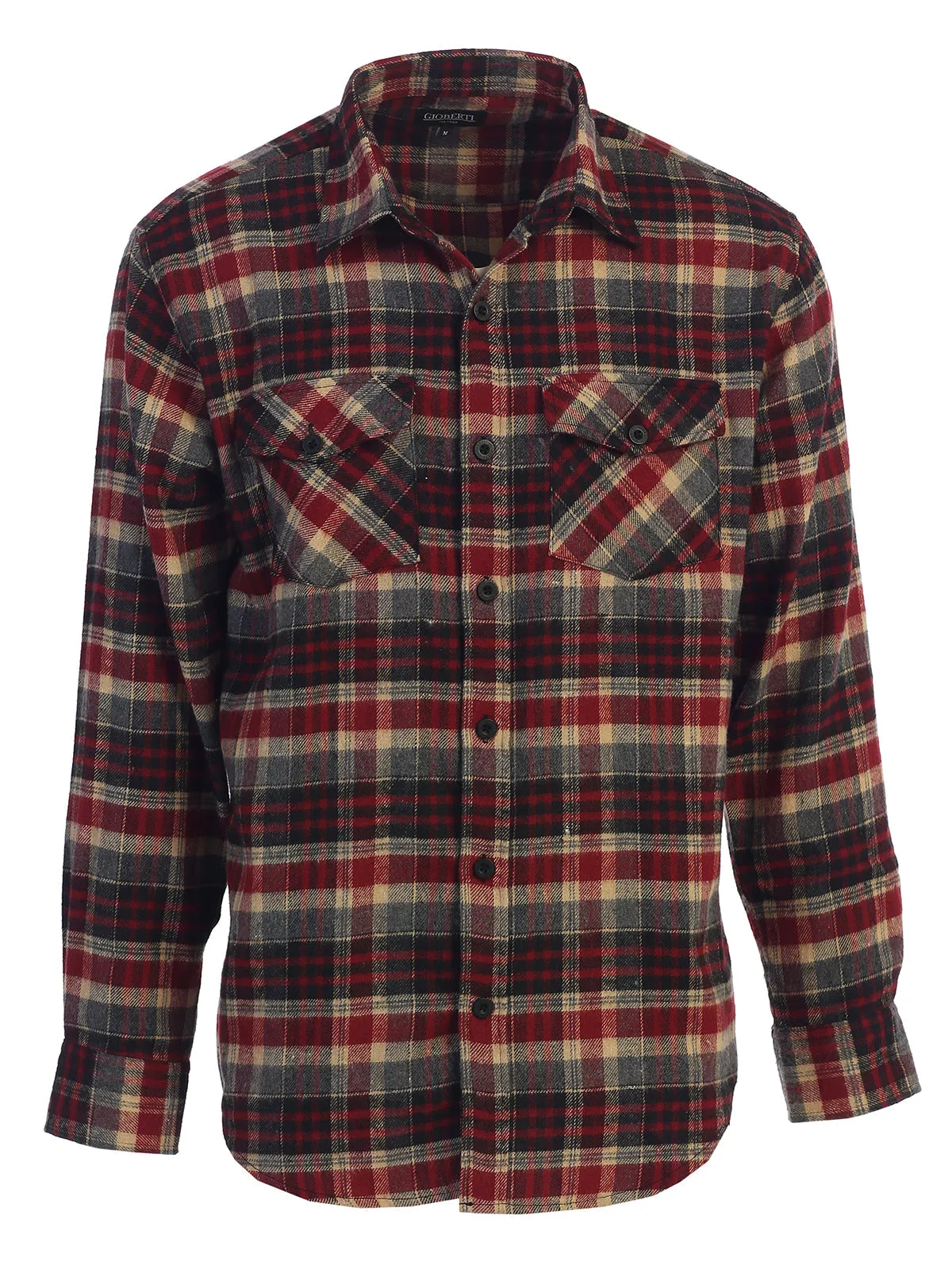 Men's Plaid Flannel Shirt, Size L