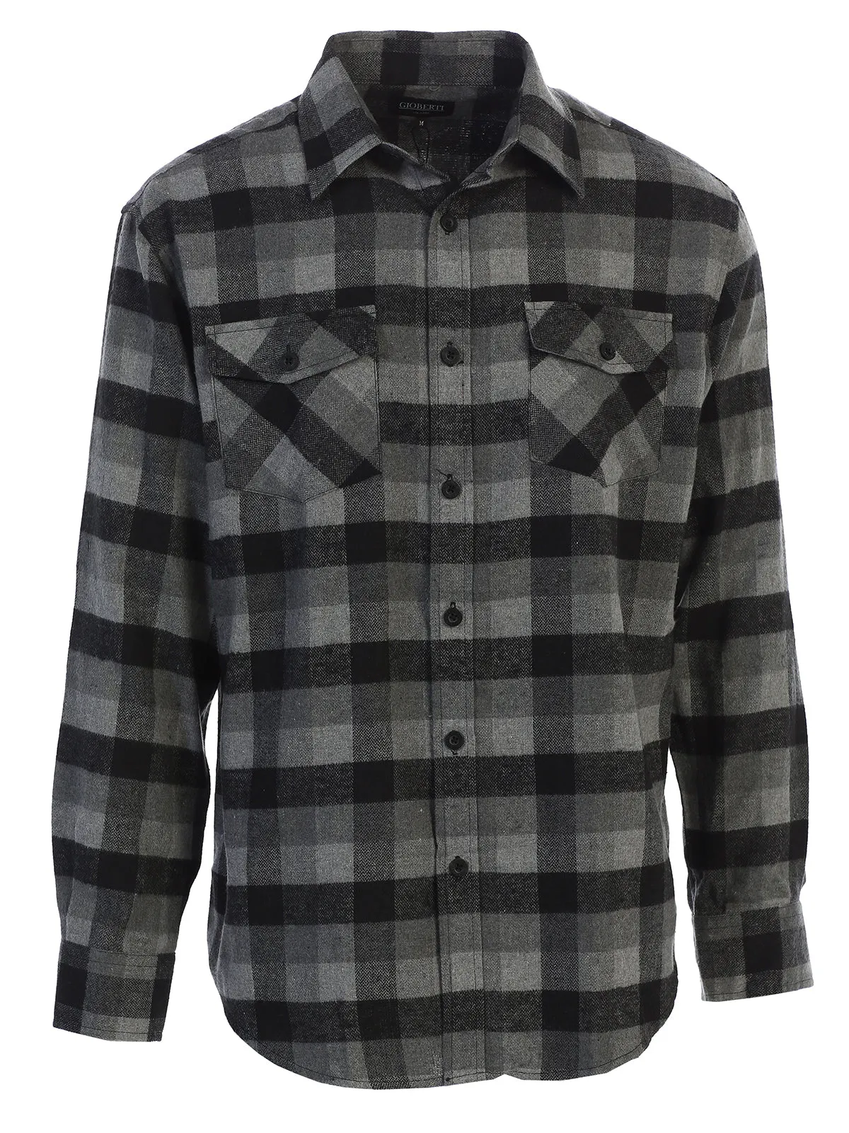 Men's Plaid Flannel Shirt, Size L